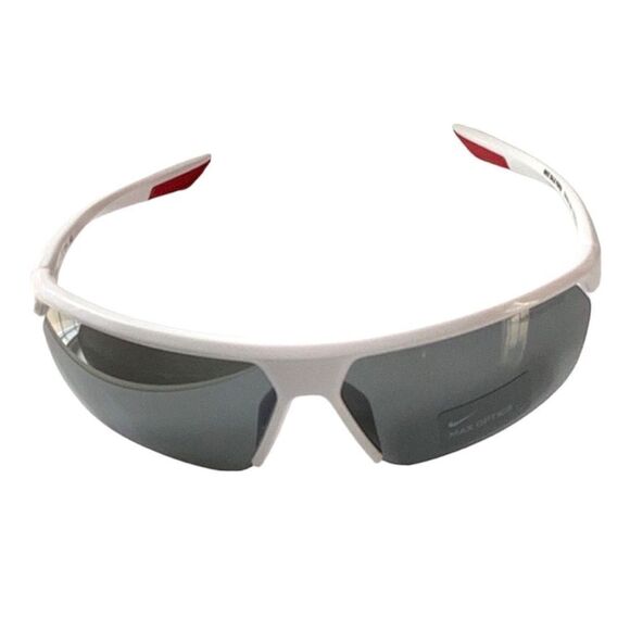 NIKE NEW GALE FORCE 71 MM SUNGLASSES WHITE/SILVER FLASH UNISEX - Picture 6 of 7